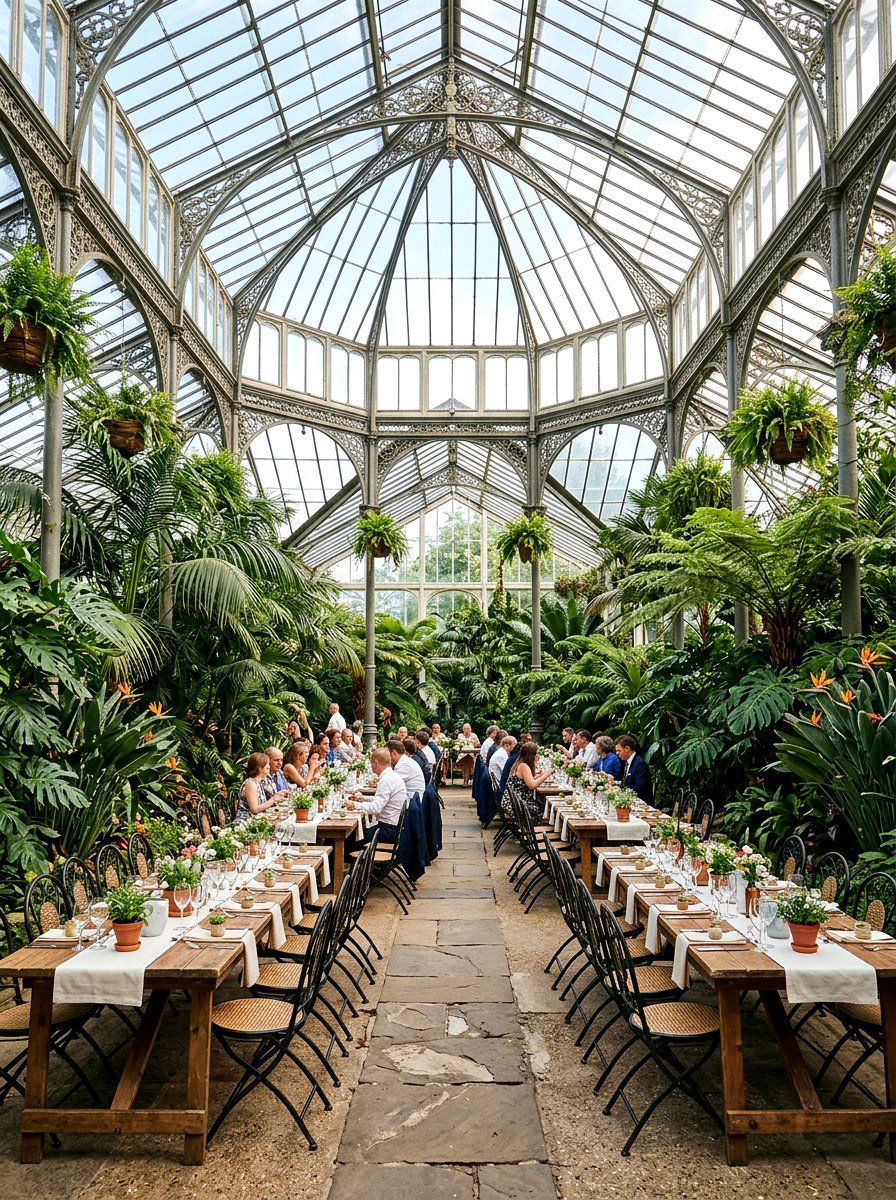 Glass Greenhouse Setting - 25 Spring Wedding Shower Decor Ideas