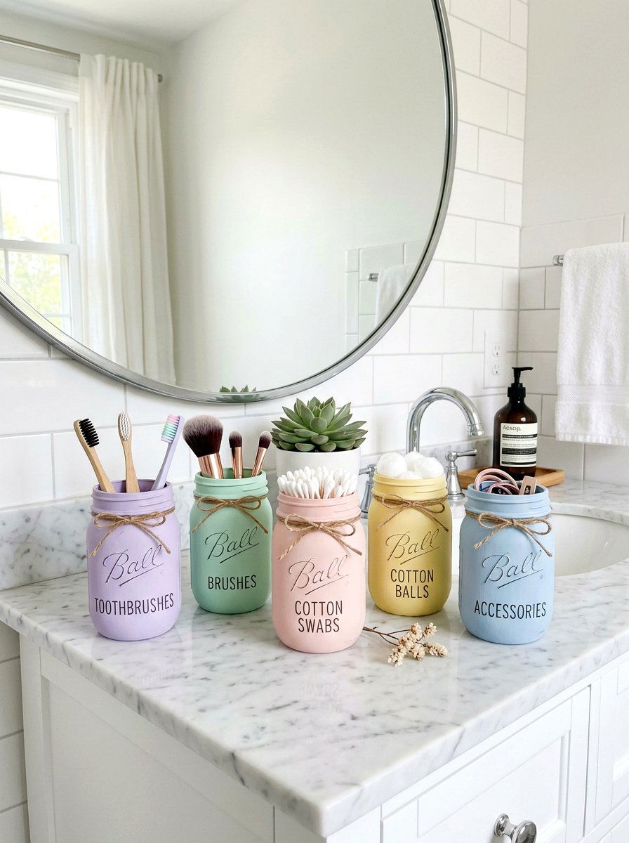 Glass Mason Jar - 25 Spring Thrift Flip Decor Ideas