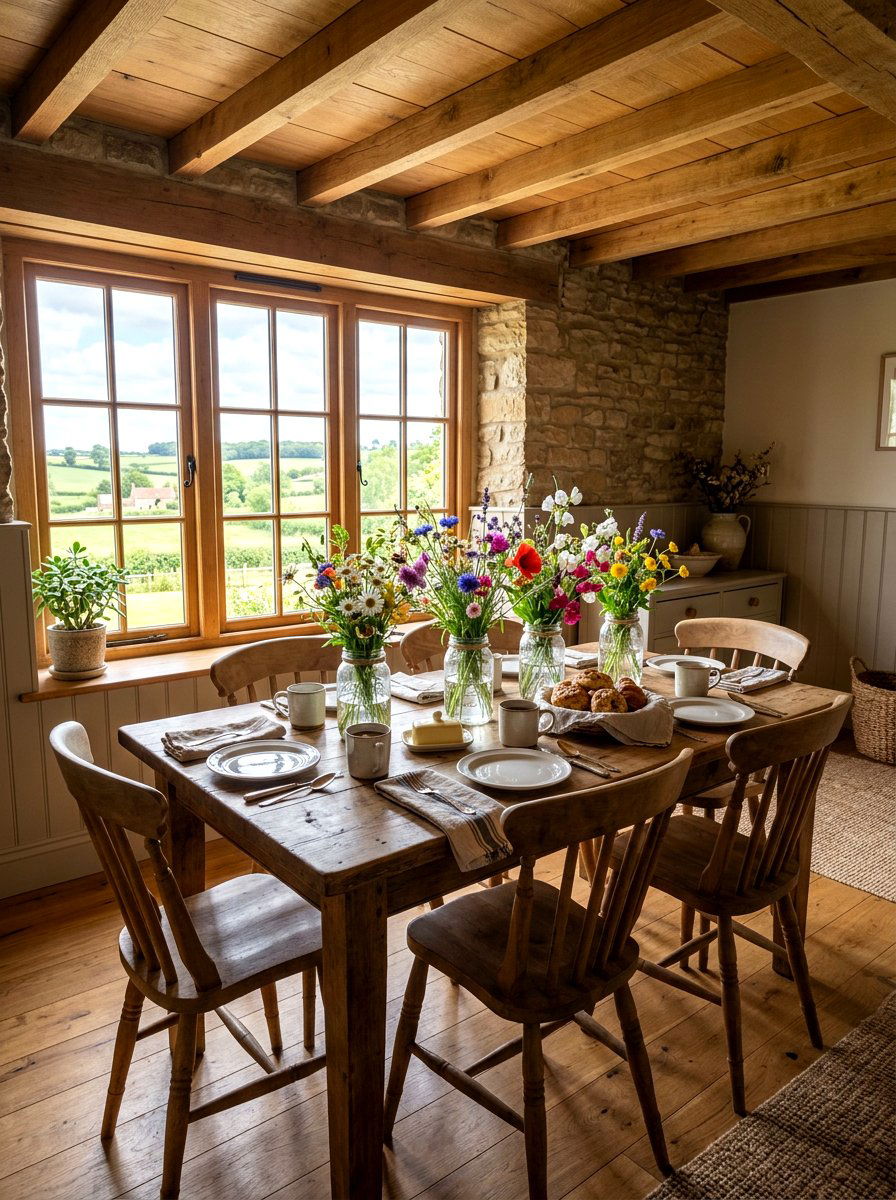 Glass Mason Jar - 25 Spring Country Decor Ideas