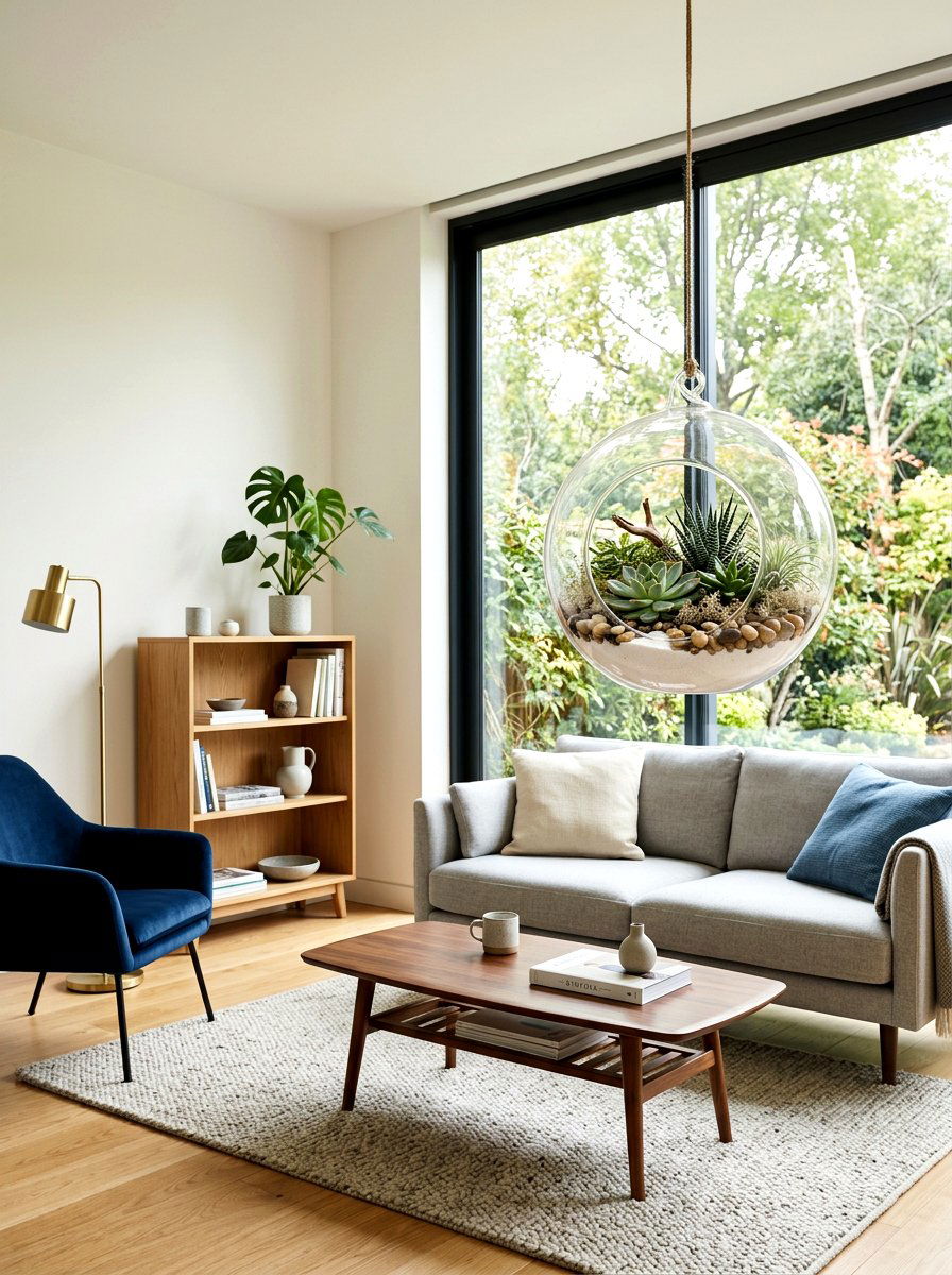 Glass Orb Terrarium - 25 Spring Succulent Decor Ideas