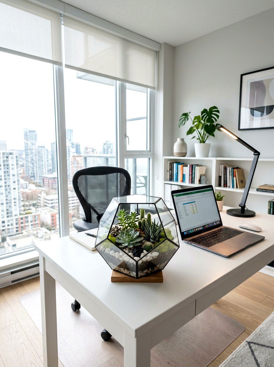 Glass Succulent Terrarium - 25 Spring Condo Decor Ideas