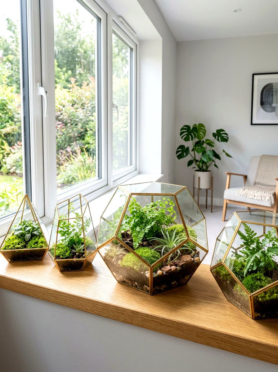 Glass Terrarium Display - 25 Spring Bay Window Decor Ideas