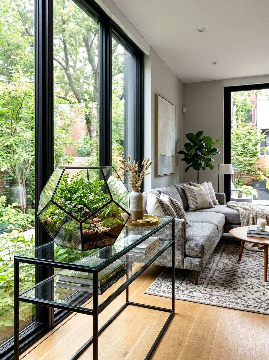 Glass Terrarium Spring Plants - 25 Spring Centerpiece Ideas