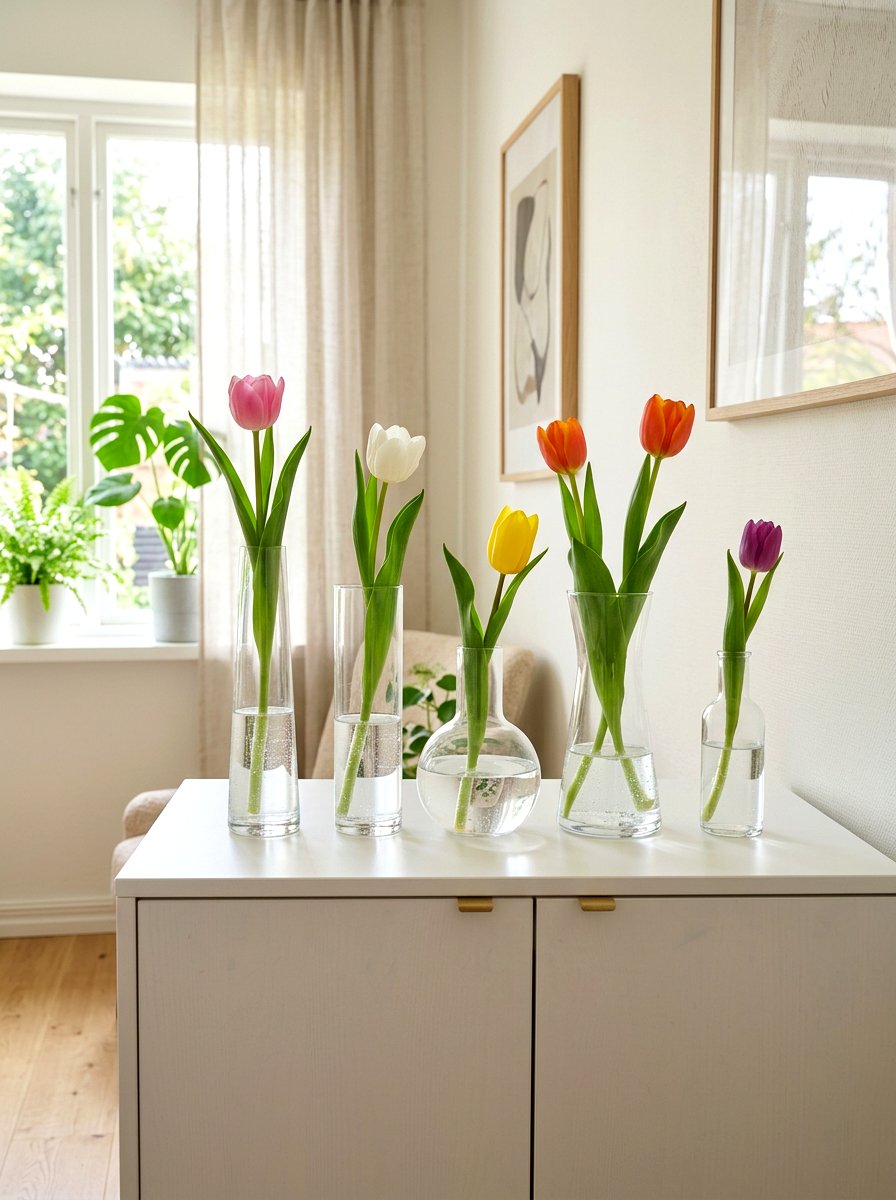 Glass Vase Display - 25 Spring Refresh Ideas for Home