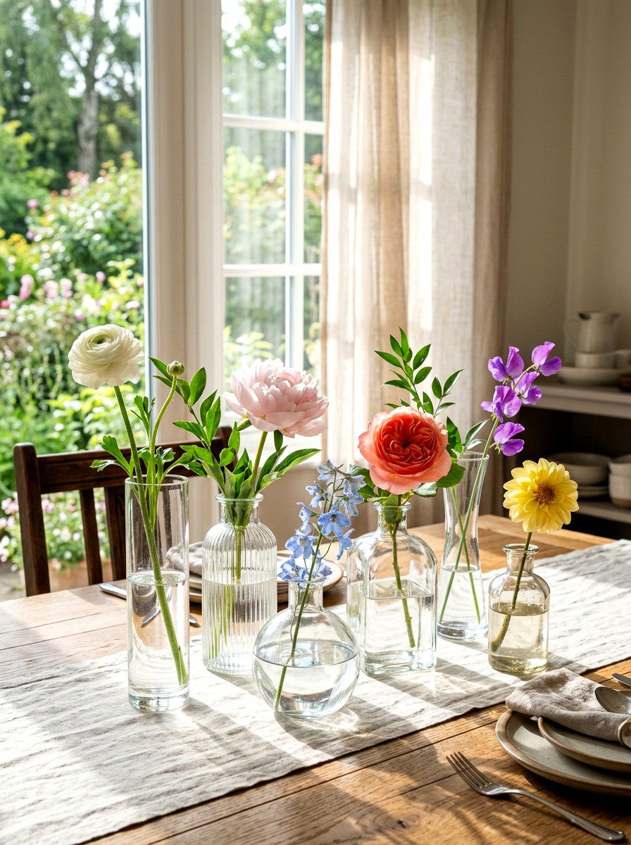 Glass Vase Display - 25 Spring Home Tour Ideas