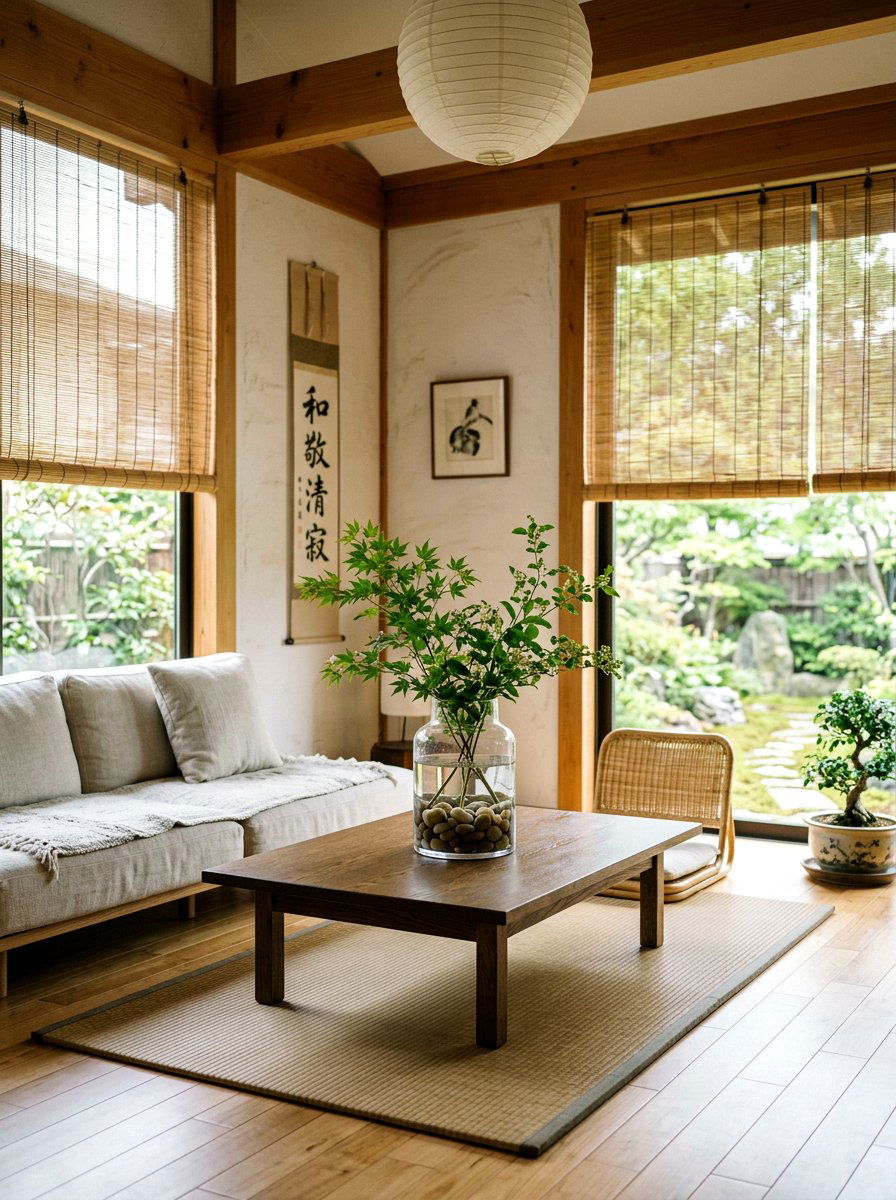 Glass Vase With Pebbles - 25 Spring Living Centerpiece Ideas