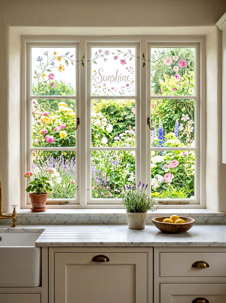 Glass Window Painting - 25 Spring Hand Lettering Decor Ideas