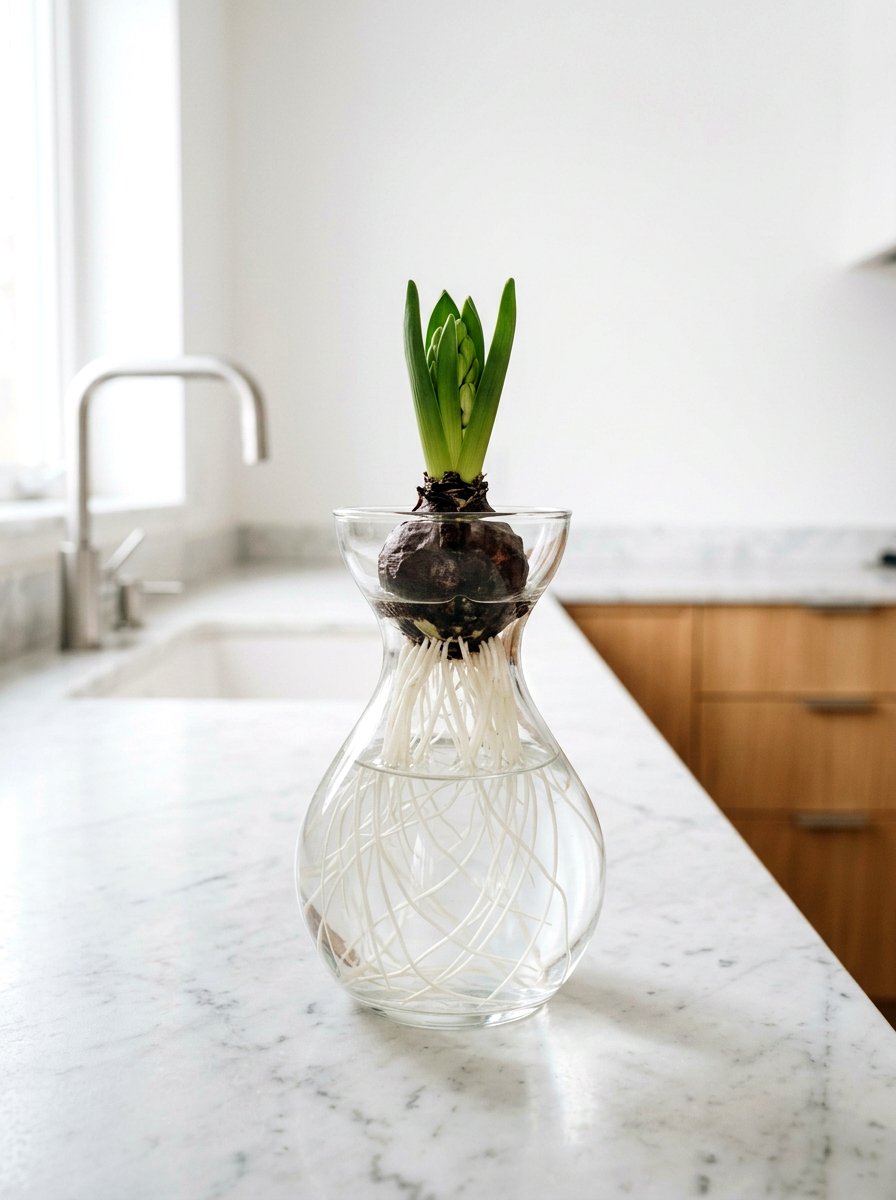 Glass bulb forcing vase - 25 Spring Crocus Bowl Ideas