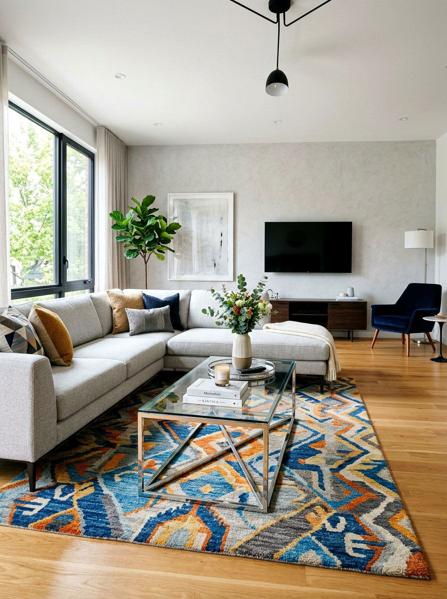 Glass coffee table - 25 Spring Vacation Rental Decor Ideas