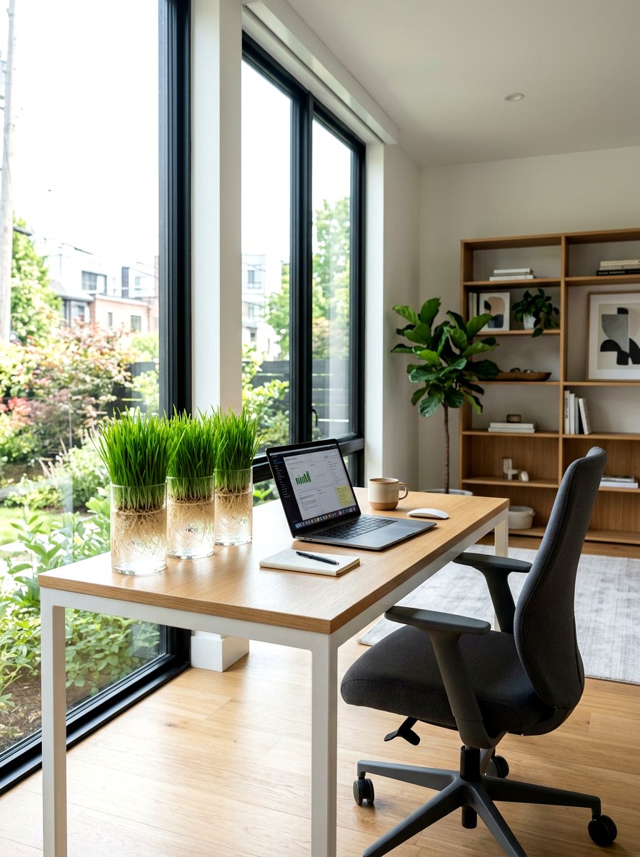 Glass vase wheat grass - 25 Spring Wheat Grass Decor Ideas