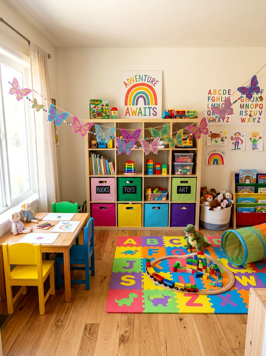 Glitter Butterfly Garland - 25 Spring Butterfly Garland Ideas