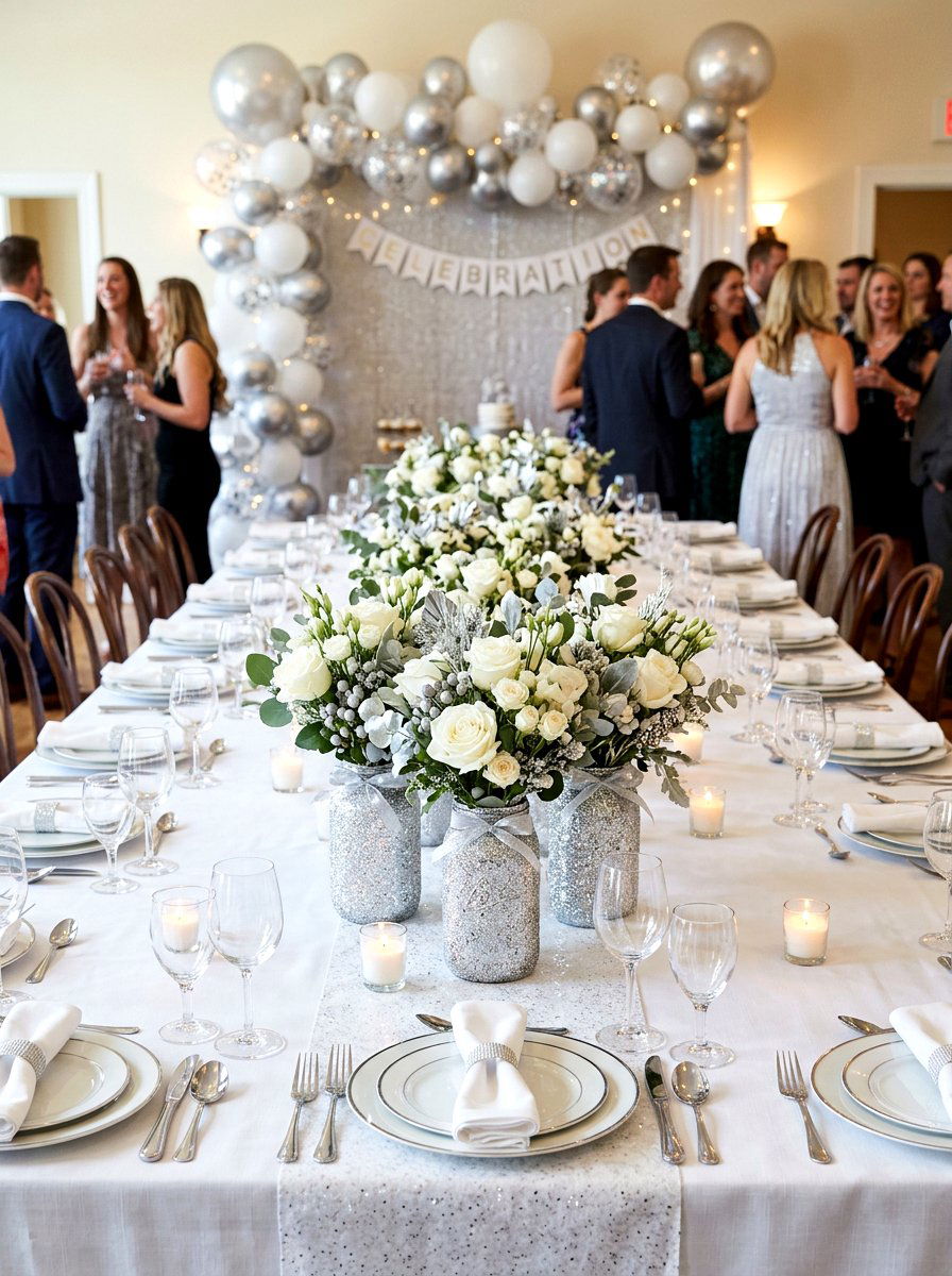 Glitter Mason Jar - 25 Spring Mason Jar Decor Ideas