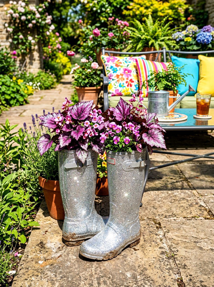 25 Creative Spring Boot Planter Ideas for Charming Garden Decor