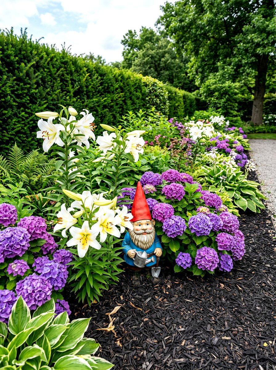 Gnome Flower Bed - 25 Spring Garden Gnome Decor Ideas
