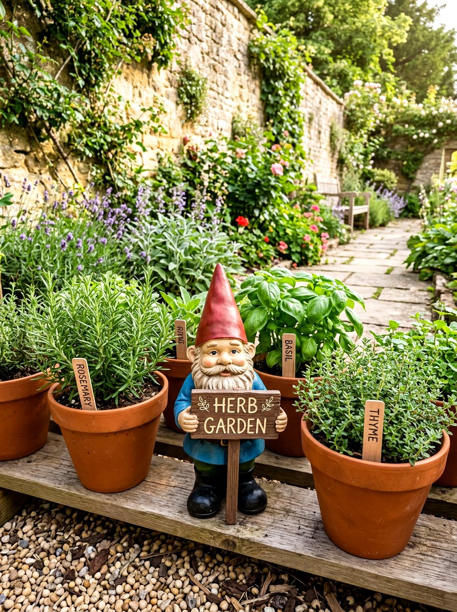 Gnome Garden Sign - 25 Spring Garden Gnome Decor Ideas