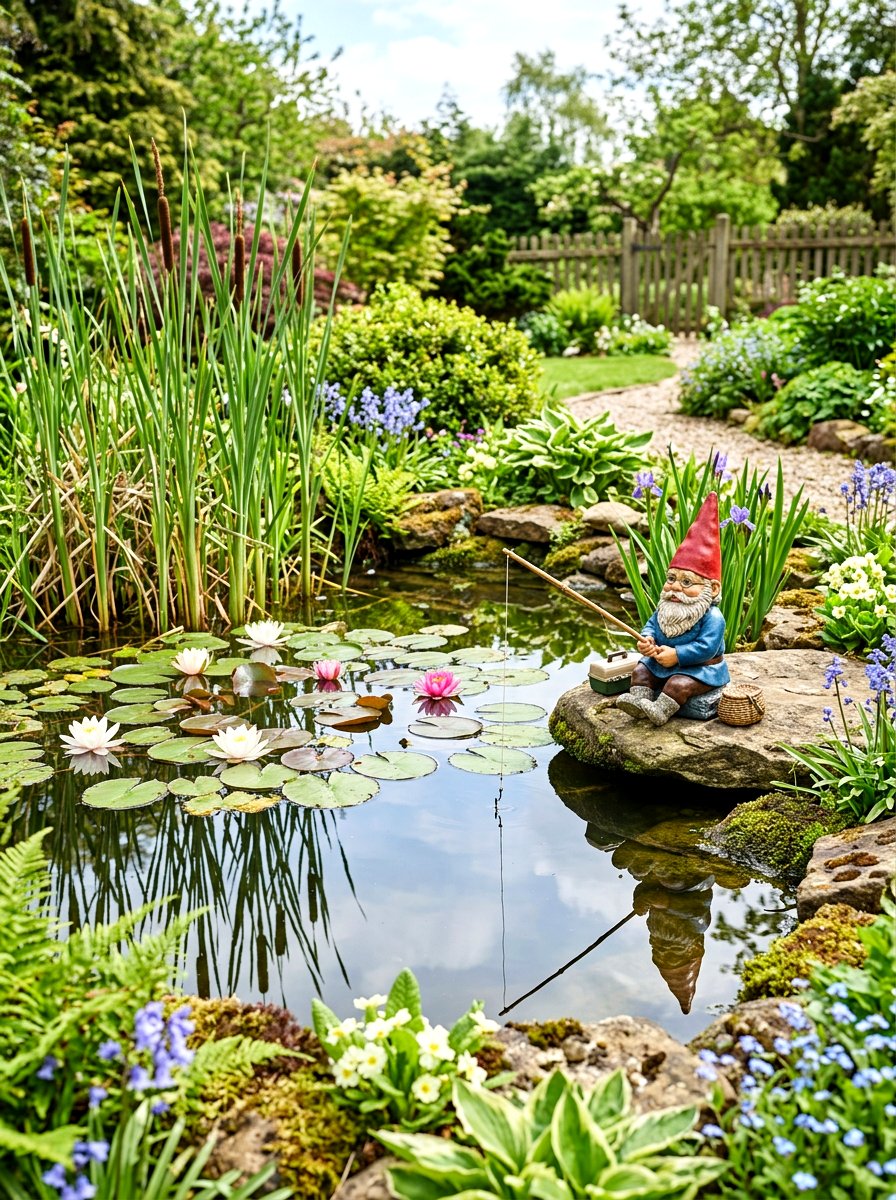 Gnome Pond Decor - 25 Spring Garden Gnome Decor Ideas