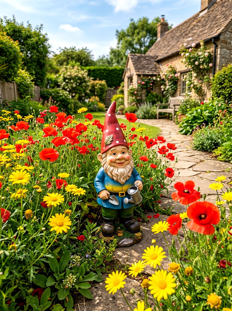 Gnome garden statue - 25 Spring Garden Statue Ideas