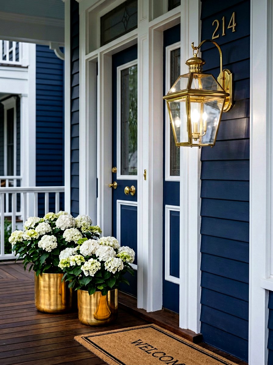 Gold Accent Lantern For Front Door - 25 Spring Porch Lantern Ideas