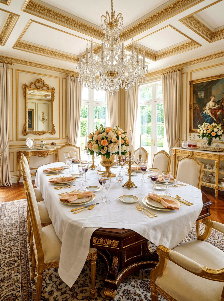 Gold Accents Table - 25 Spring Table Setting Ideas