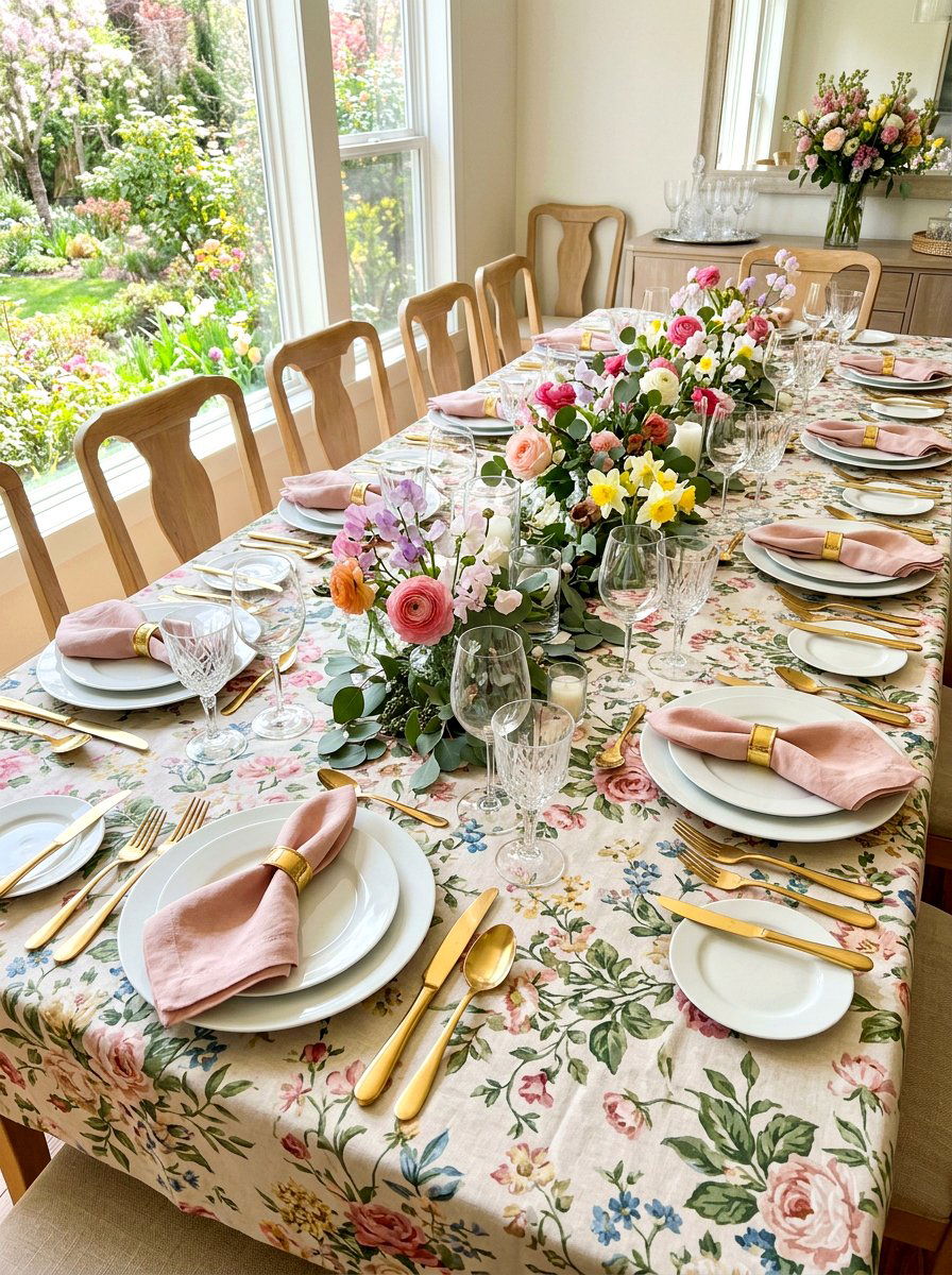 Gold Cutlery Table Setting - 25 Spring Gold Accent Decor Ideas