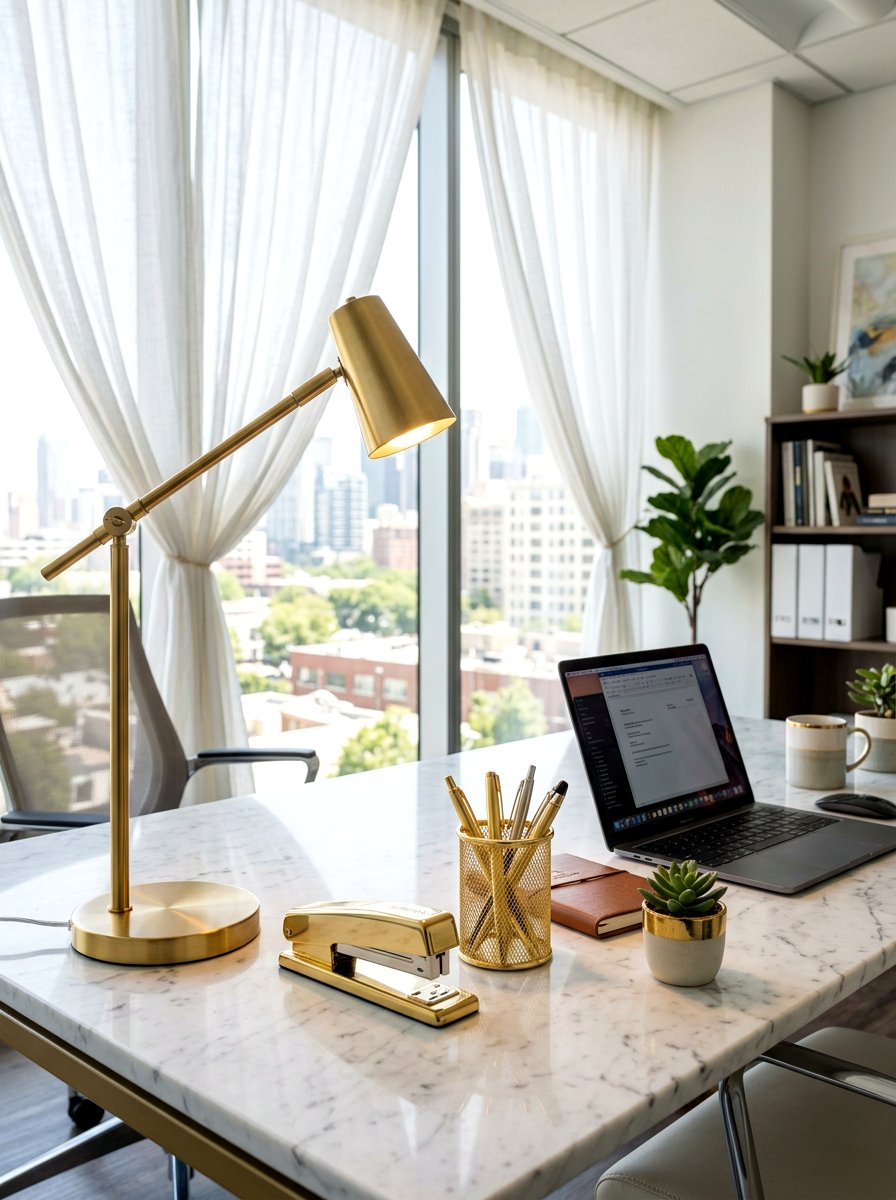 Gold Desk Accessories Office - 25 Spring Gold Accent Decor Ideas