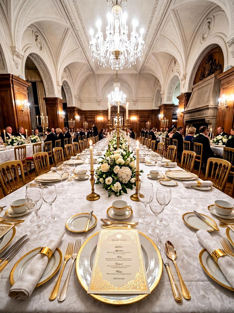 Gold Foil Menu - 25 Spring Menu Card Ideas