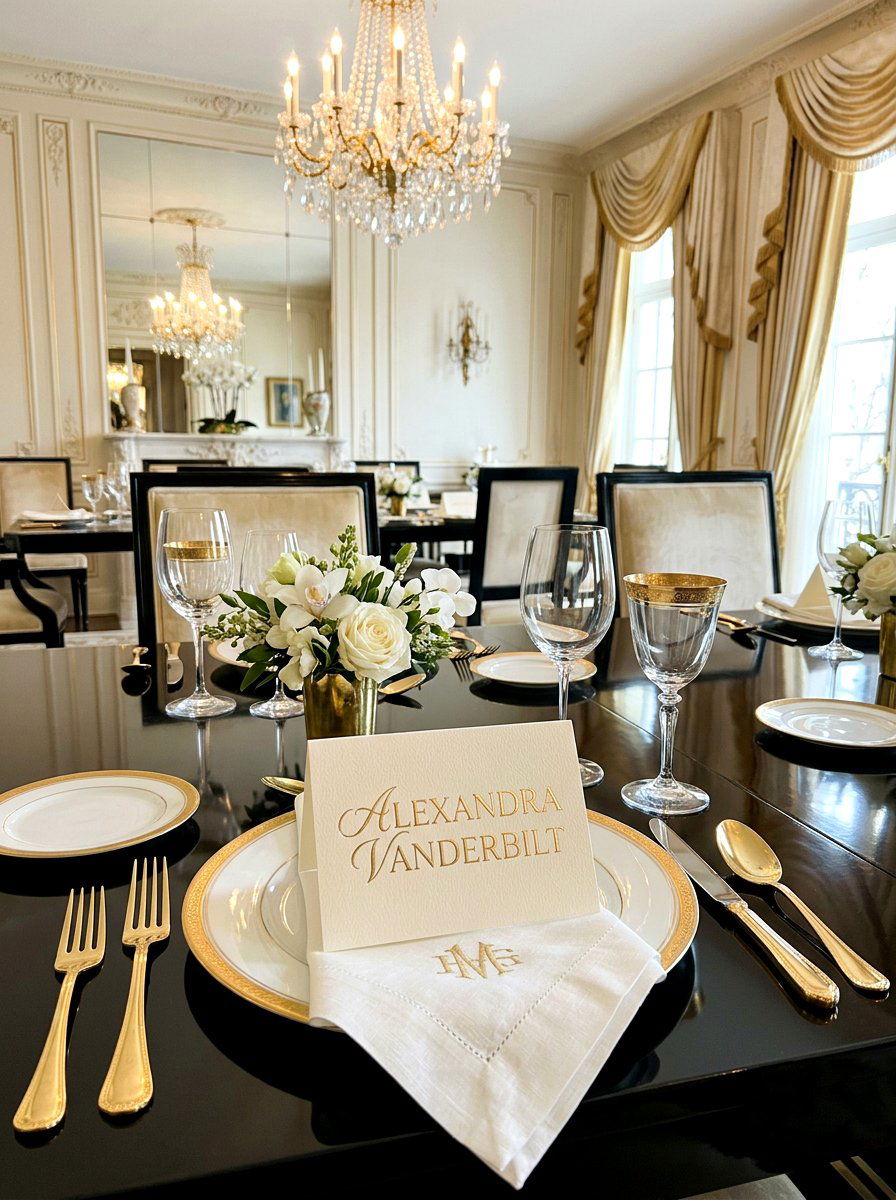 Gold Foil Name Card - 25 Spring Name Tag Ideas