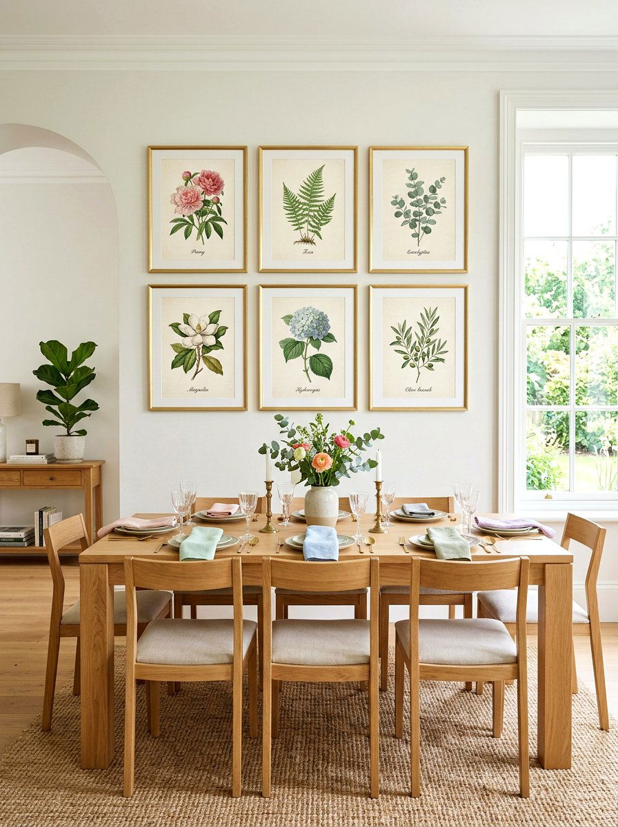 Gold Frame Botanical Art - 25 Spring Gold Accent Decor Ideas