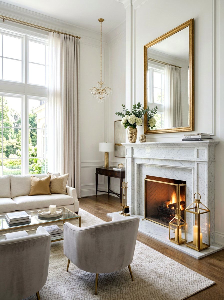 Gold Geometric Lantern - 25 Spring Candle Holder Ideas