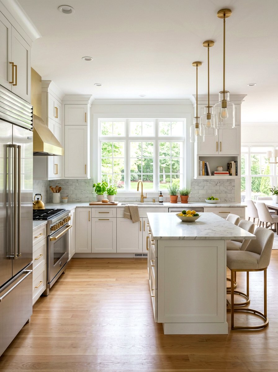 Gold Hardware Kitchen - 25 Spring Gold Accent Decor Ideas