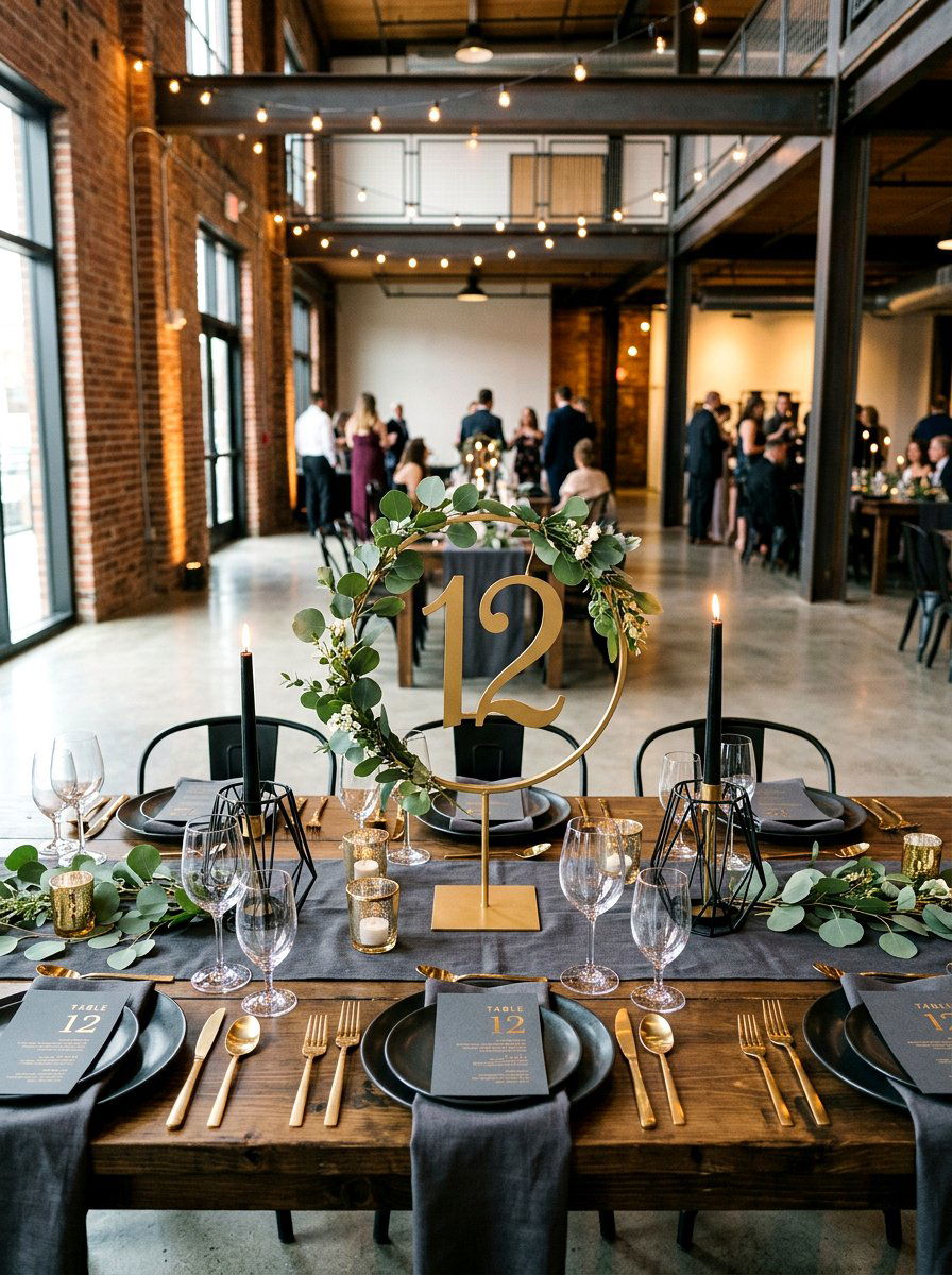 Gold Hoop Table Number - 25 Spring Table Number Ideas