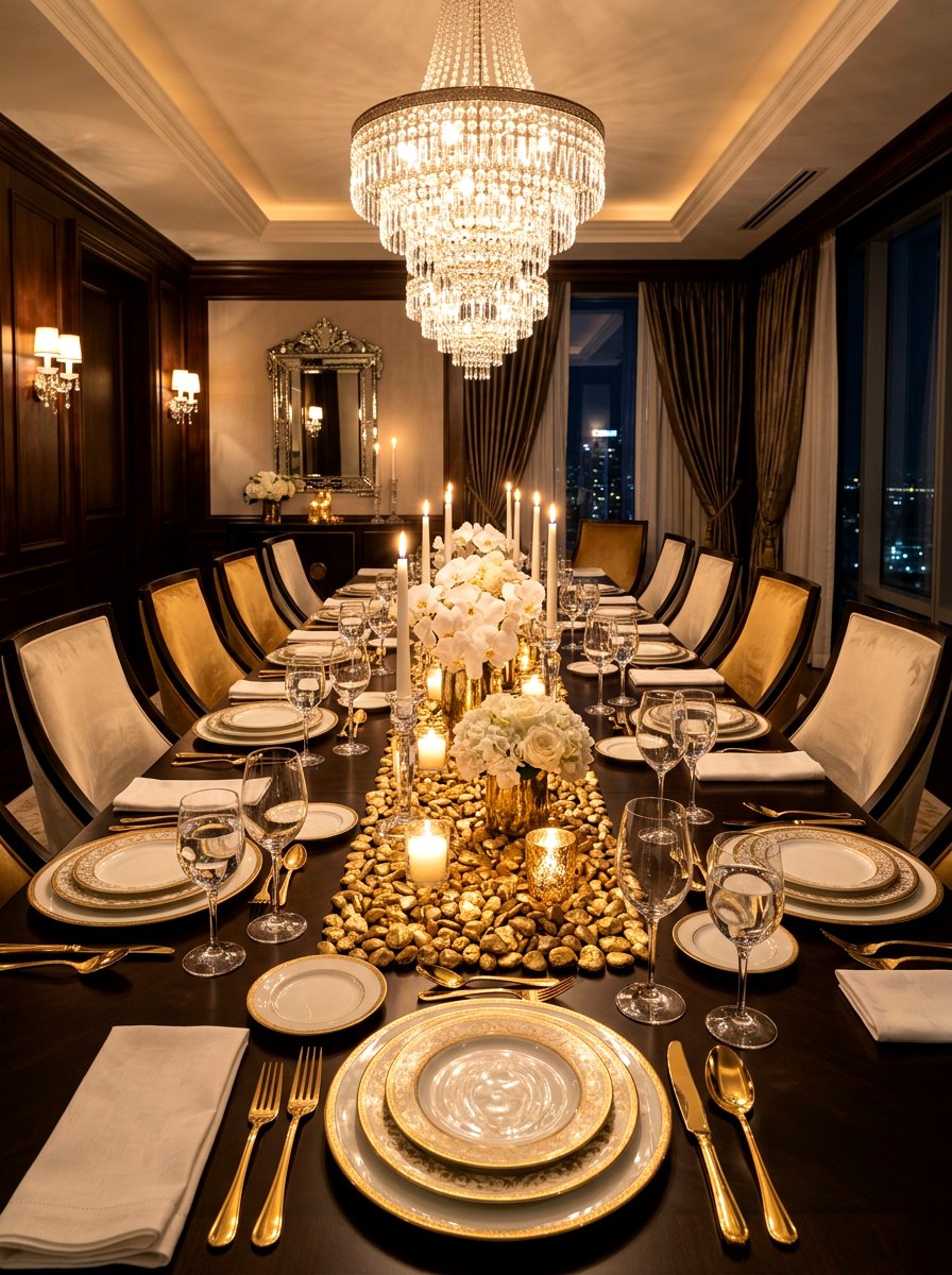 Gold Leaf Pebble - 25 Spring Place Card Ideas