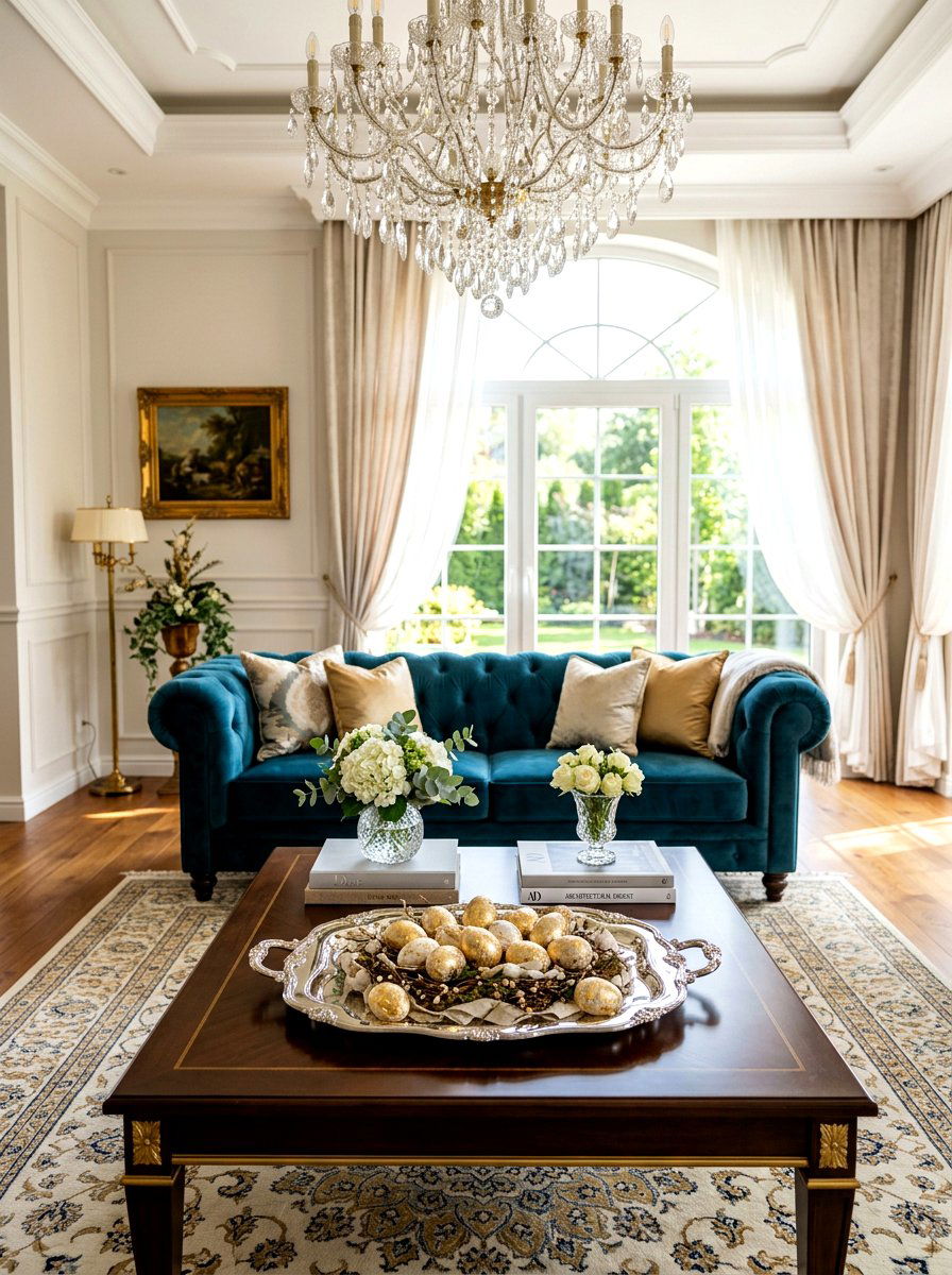 Gold Leaf Speckled Egg - 25 Spring Speckled Egg Ideas