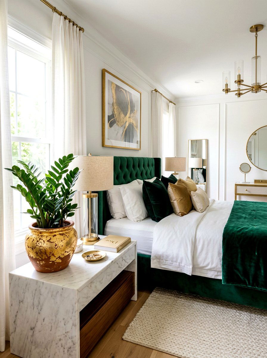 Gold Leaf Terra Cotta Pot - 25 Spring Painted Pot Ideas