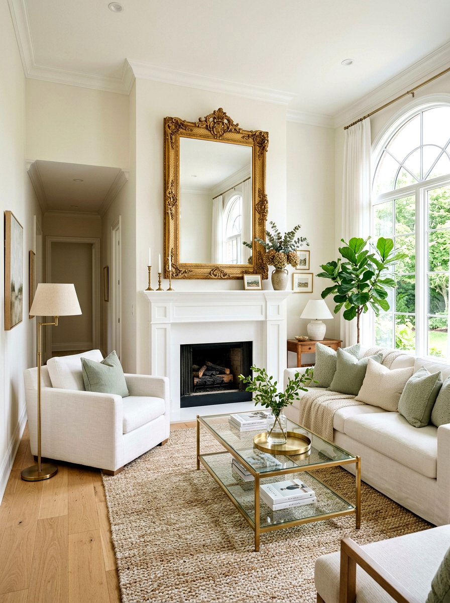 Gold Mirror Living Room - 25 Spring Gold Accent Decor Ideas