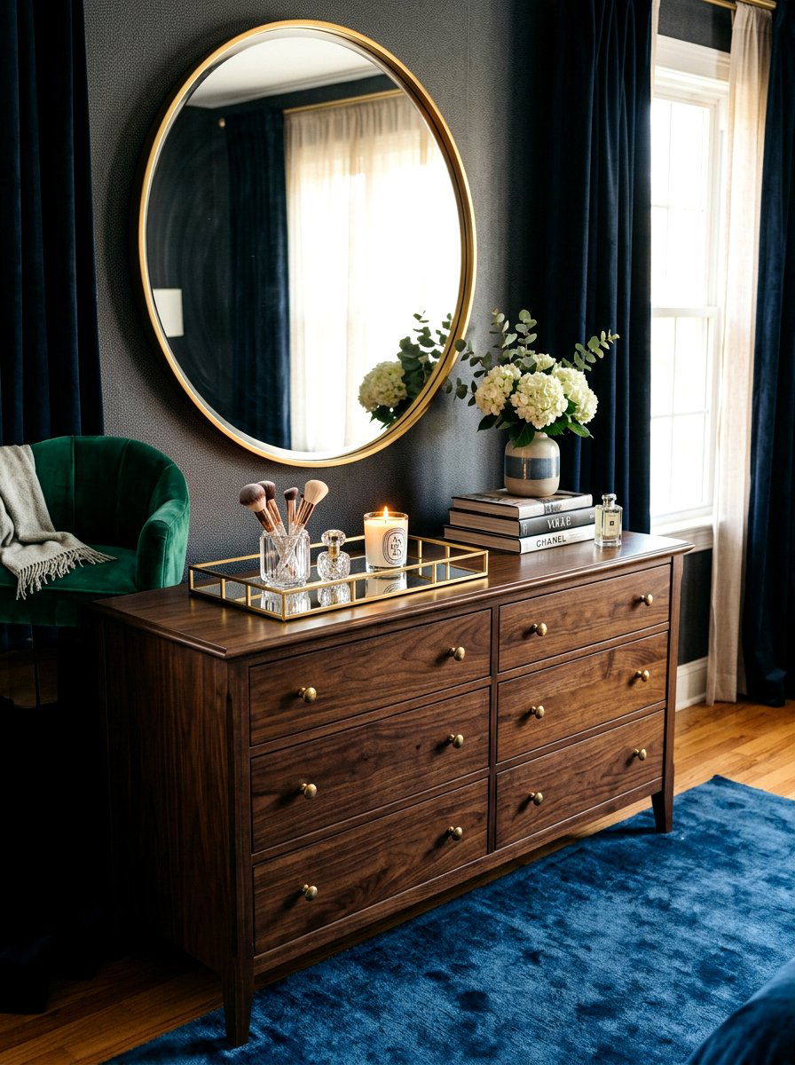 Gold Mirror Tray - 25 Spring Vanity Tray Ideas