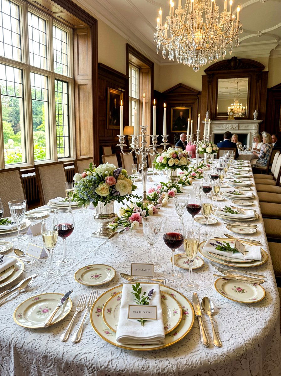 Gold Rimmed Elegant Spring China - 25 Spring Plate Decor Ideas