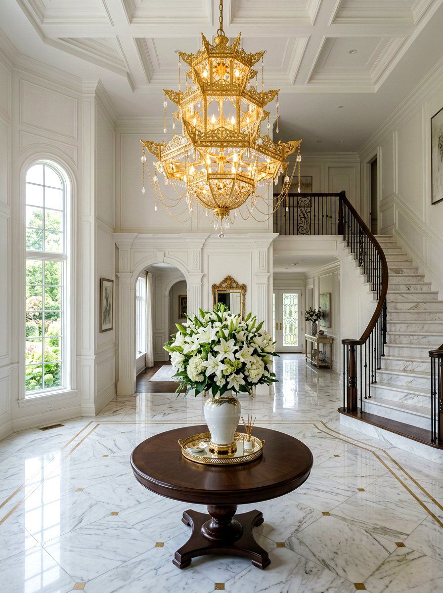 Gold leaf pagoda chandelier - 25 Spring Chinoiserie Decor Ideas