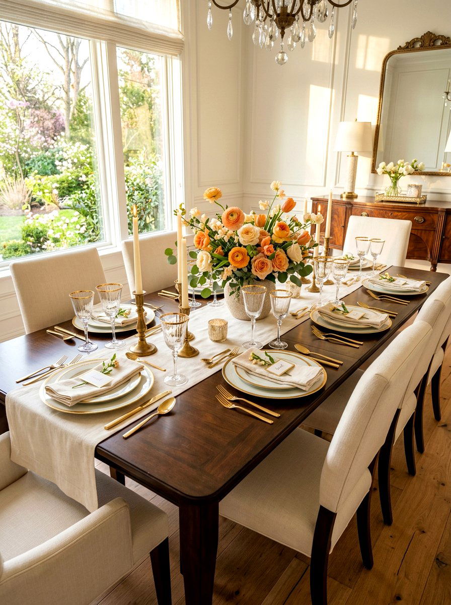 Golden Hour Spring Table - 25 Spring Table Arrangement Ideas