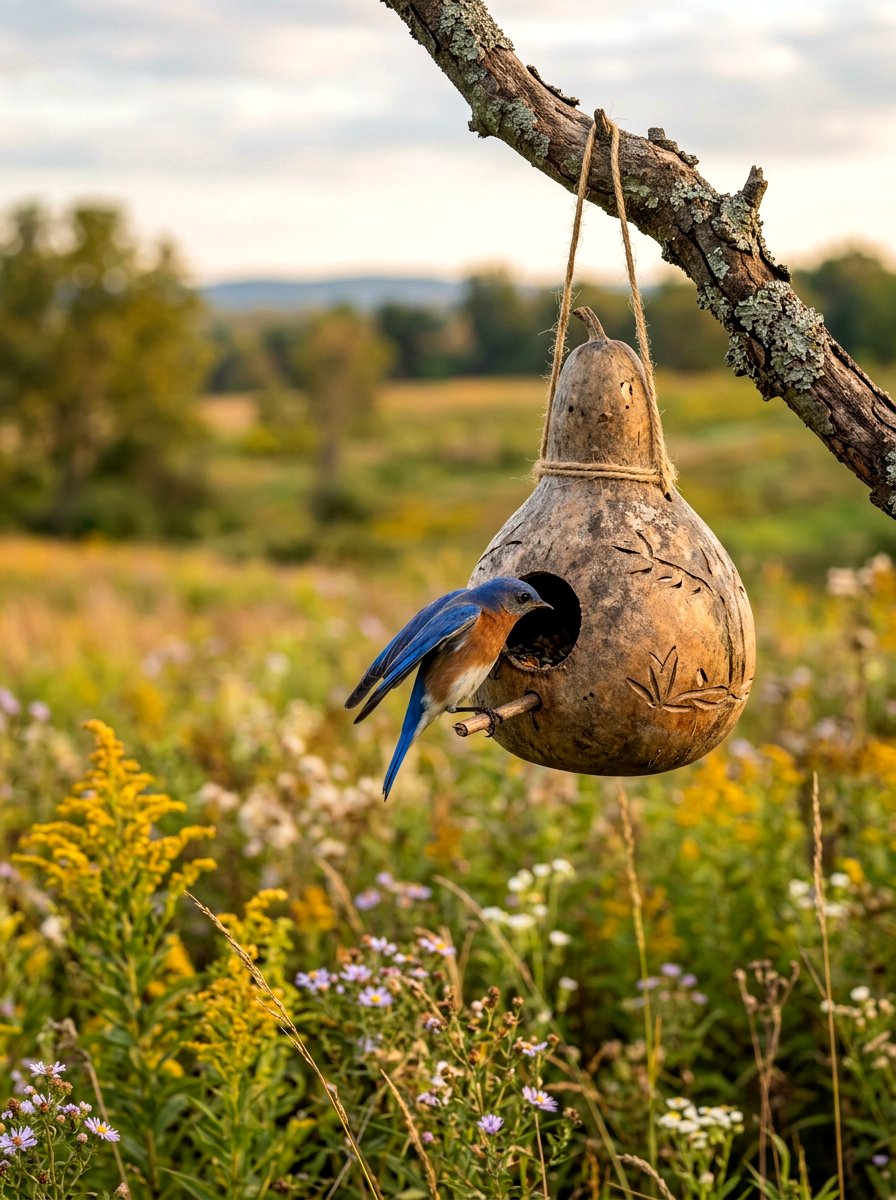 Gourd Bird Feeder - 25 Spring DIY Bird Feeder Ideas