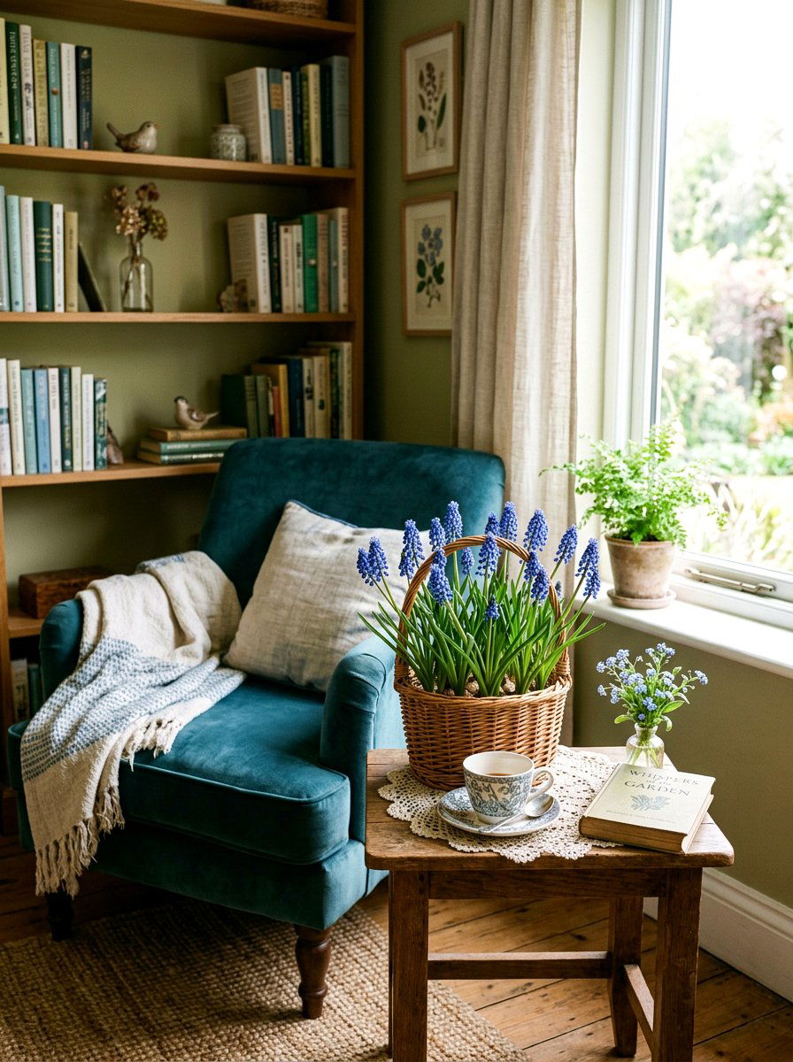 Grape Hyacinth Basket - 25 Spring Hyacinth Basket Decor Ideas