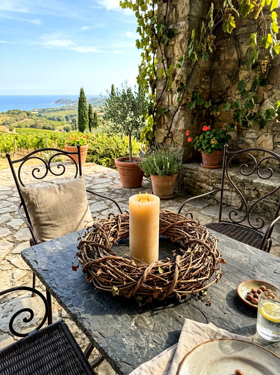 Grapevine candle ring - 25 Spring Candle Ring Ideas