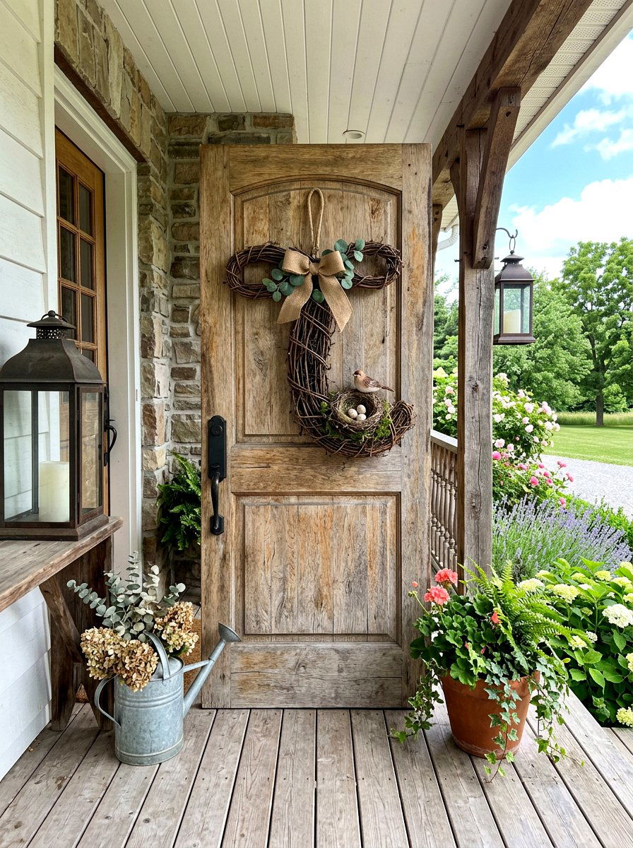 Grapevine letter monogram - 25 Spring Letter Wreath Ideas