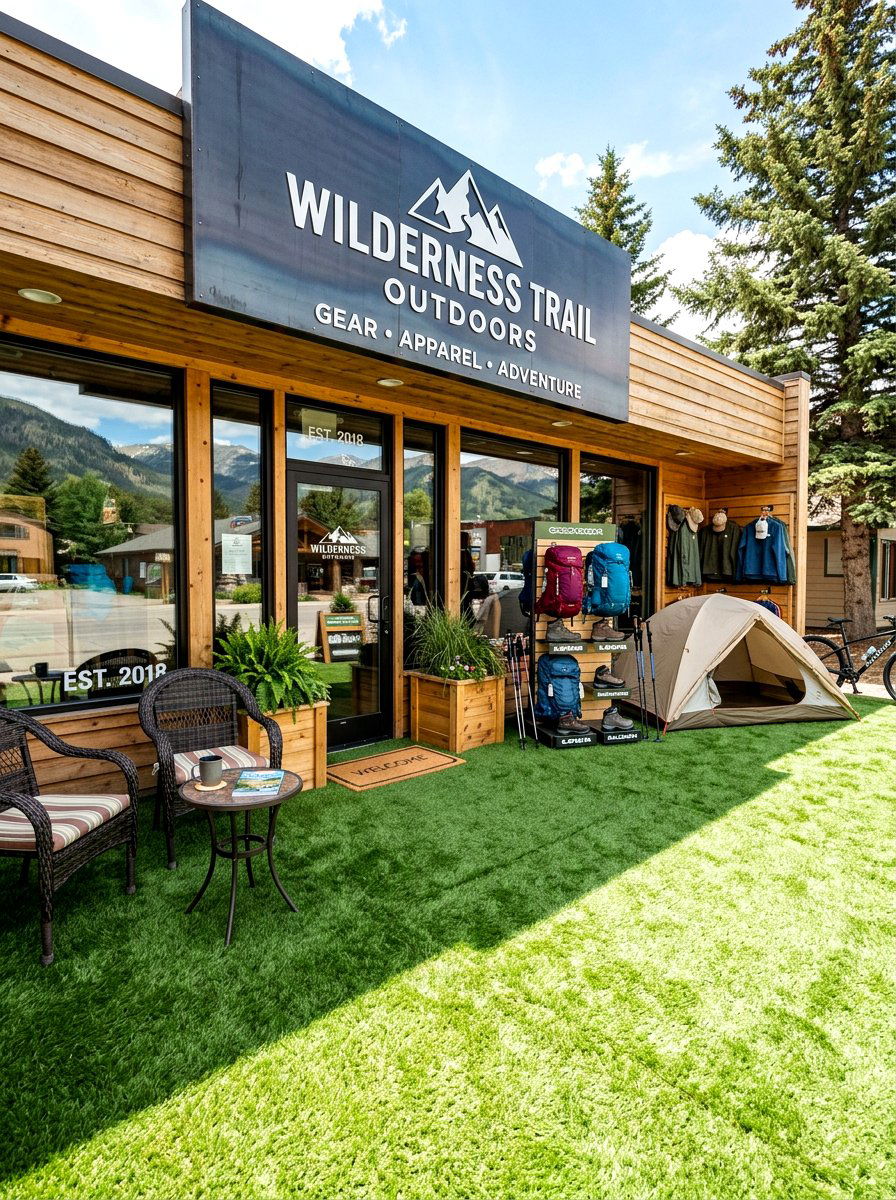 Grass Patch Flooring - 25 Spring Store Window Ideas