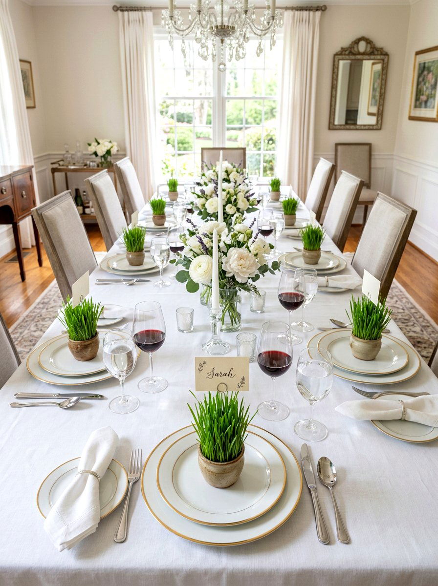Grass place card holder - 25 Spring Wheat Grass Decor Ideas