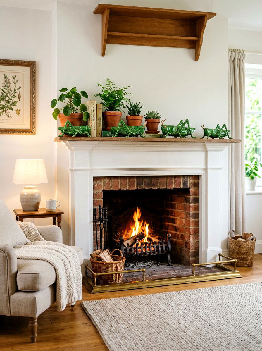 Grasshopper Ceramic Figurines - 25 Spring Insect Decor Ideas