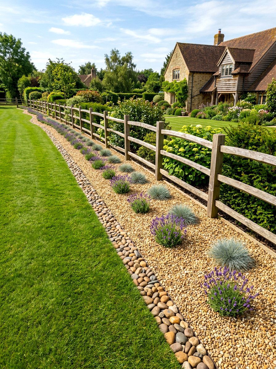 Gravel Garden Border - 25 Spring Rock Garden Ideas