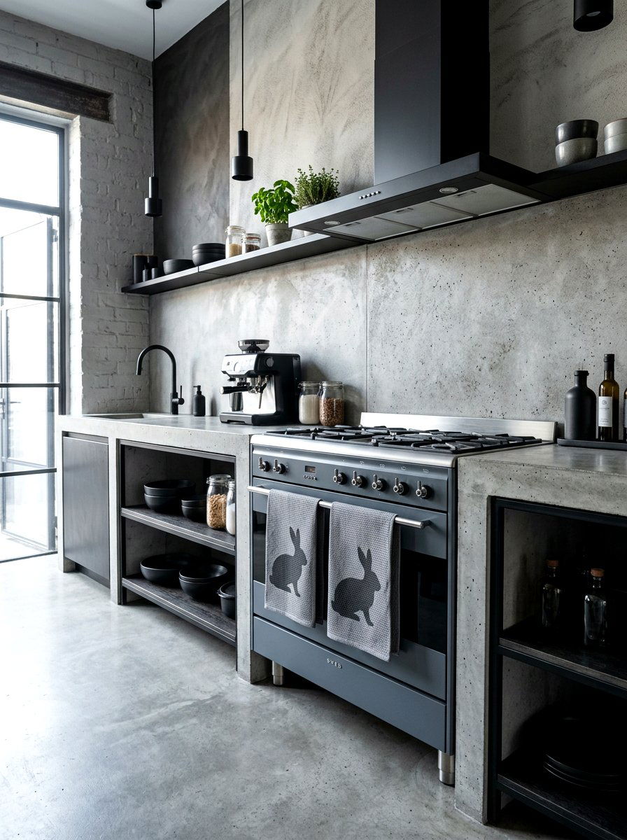 Gray Rabbit Silhouettes - 25 Spring Kitchen Towel Ideas