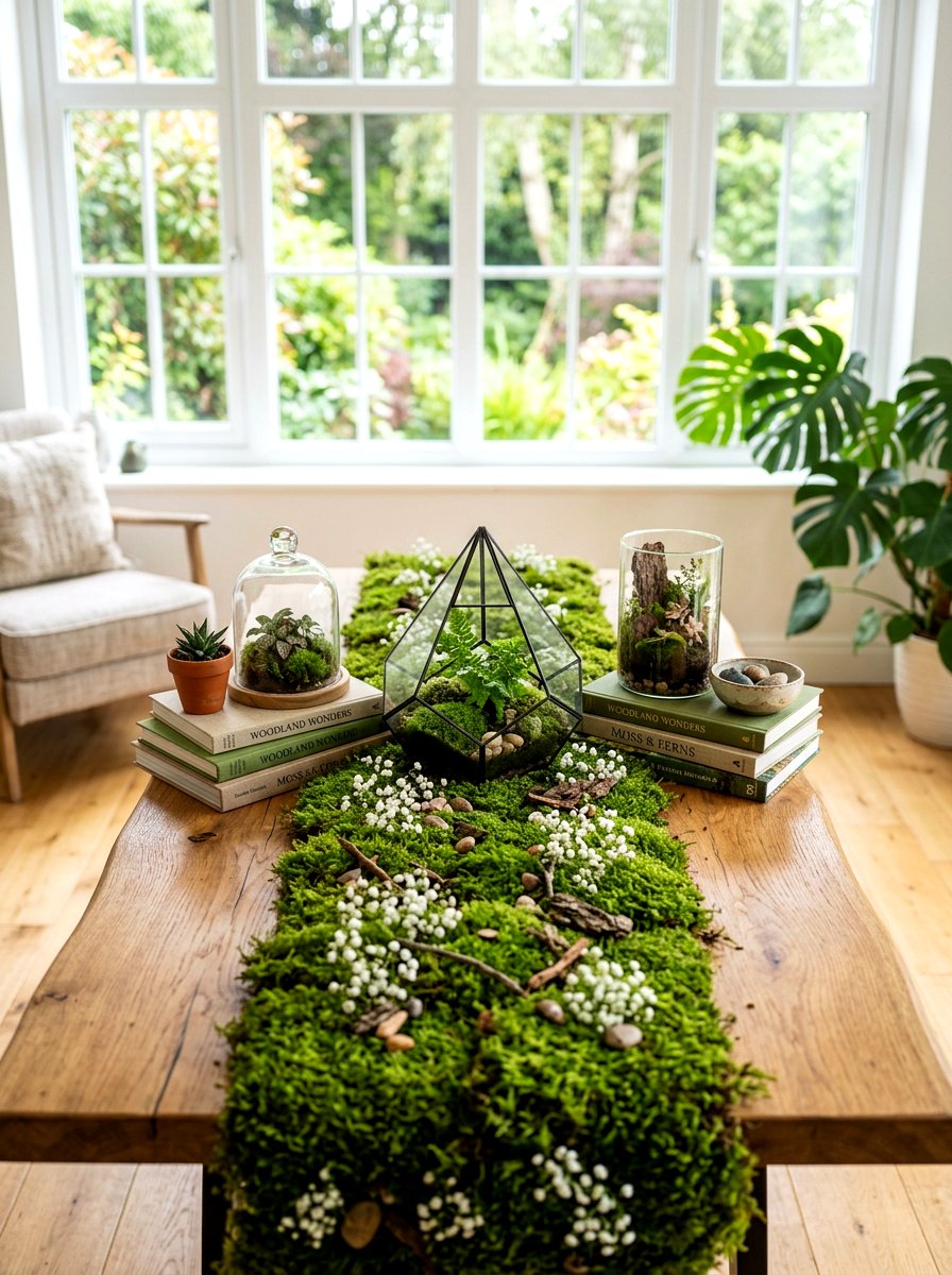 Green Moss Accent - 25 Spring Barn Wedding Decor Ideas