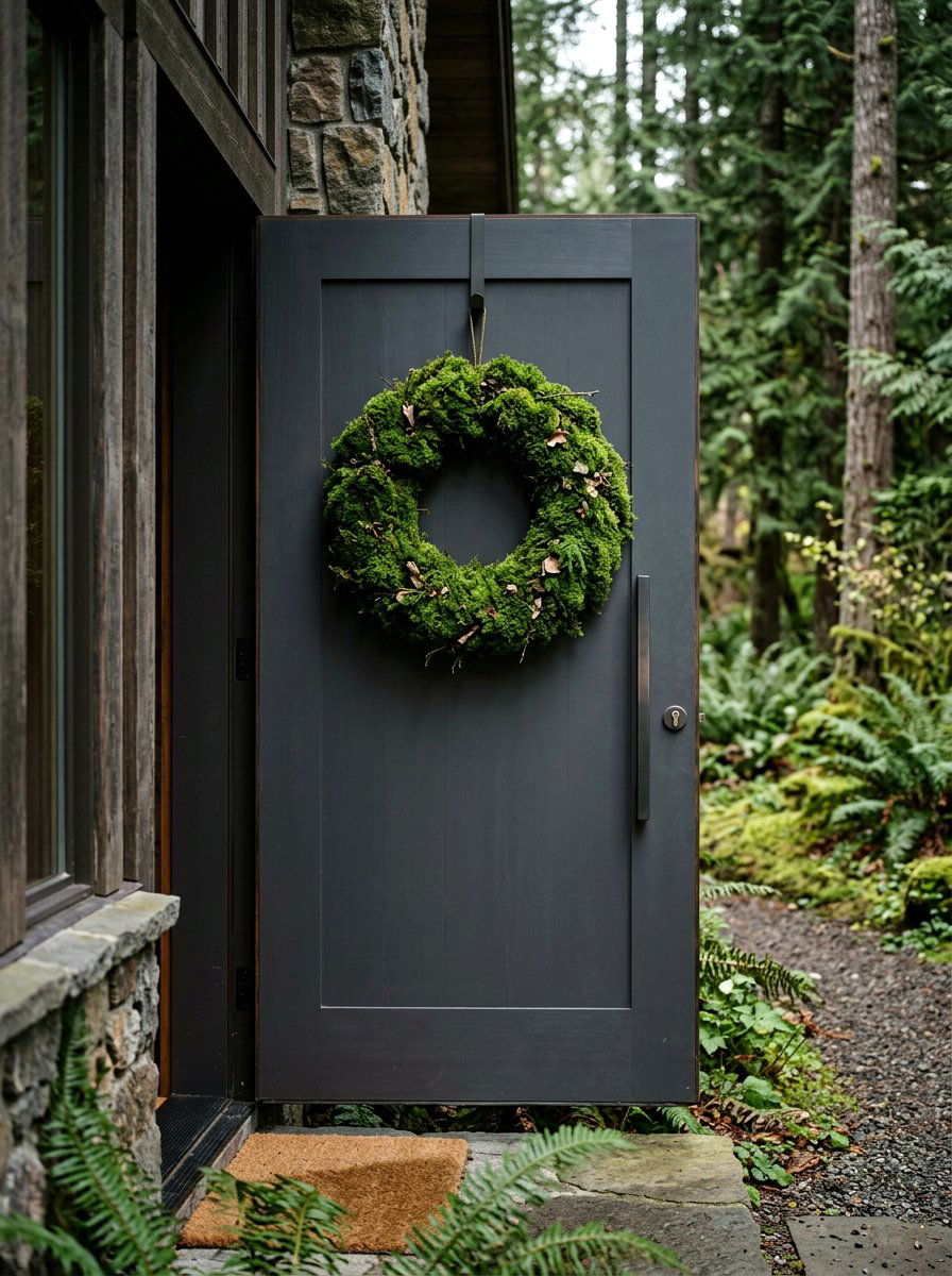 Green Moss Wreath - 25 Spring Floral Wreath Ideas